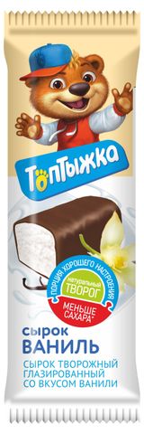 Изображение товара Сырок творожный «Топтыжка» глазированный со вкусом ванили 12,0%, 40 г