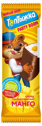Изображение товара Сырок творожный «Топтыжка» глазированный с наполнителем Манго 12,0%, 40 г