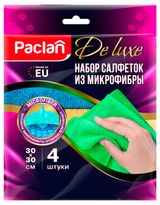 Изображение товара Набор салфеток Paclan Practi Microfiber универсальные 30х30 см, 4 шт