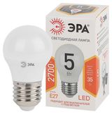 Изображение товара Лампа светодиодная «ЭРА» LED P45-5W-827-E27 Теплый белый