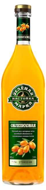Изображение товара Настойка «ЗЕЛеНАЯ МАРКА» Облепиха Россия, 0,5 л