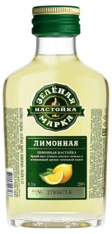 Изображение товара Настойка «ЗЕЛеНАЯ МАРКА» Лимонная Россия, 0,1 л