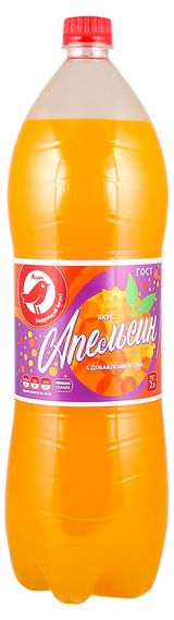 Изображение товара Напиток сильногазированный АШАН Красная птица вкус апельсин безалкогольный, 2 л