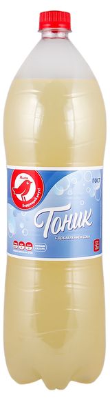 Изображение товара Напиток сильногазированный АШАН Красная птица Тоник безалкогольный, 2 л