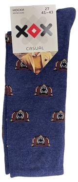 Изображение товара Носки мужские ХОХ Медведь темно-синие, р 25