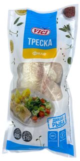 Изображение товара Треска замороженная VICI филе без кожи, 600 г