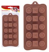 Изображение товара Форма для шоколадных конфет MultiDom Ассорти силиконовая, 1 шт