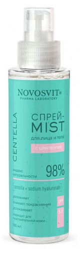 Изображение товара Спрей-mist для лица и тела Novosvit с центеллой, 195 мл