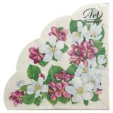 Изображение товара Салфетки бумажные Bouquet Яблоневые цветы 3 слоя, d 32 см, 12 л