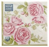 Изображение товара Салфетки бумажные Bouquet Роза с золотыми листьями 3 слоя, 33х33 см, 20 л