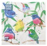 Изображение товара Салфетки бумажные Bouquet Райские птички 3 слоя, 33х33 см, 20 л