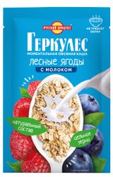 Изображение товара Каша овсяная «Русский Продукт» с лесными ягодами и молоком, 35 г
