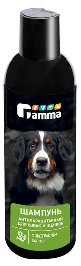 Изображение товара Шампунь для собак Gamma антипаразитарный, 250 мл