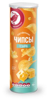 Изображение товара Чипсы картофельные АШАН Красная птица во вкусом сыра, 110 г