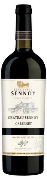 Изображение товара Вино Chateau Sennoy Каберне красное полусладкое Россия, 0,75 л