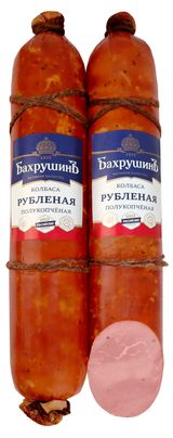 Изображение товара Колбаса полукопченая «Бахрушинъ» Рубленная, вес