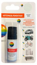 Изображение товара Автоэмаль ремонтная белая 202, 10 мл