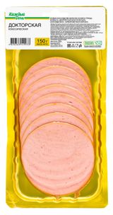 Изображение товара Колбаса вареная «Каждый день» классическая в нарезке, 150 г