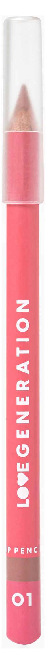 Изображение товара Карандаш для губ Love generation Lip Pencil тон 01 светло-бежевый, 1 шт