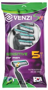Изображение товара Бритвенные станки Venzi Sensitive одноразовые S2, 5 шт