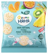 Изображение товара Мини-хлебцы рисовые «ФрутоНяня» Мультифруктовый микс с 12 мес., 30 г