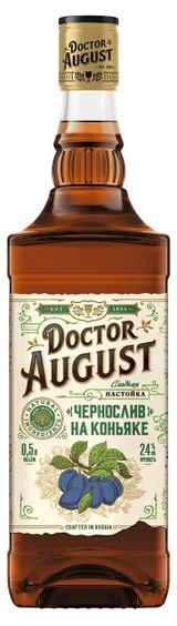 Изображение товара Настойка Doctor August Чернослив на коньяке Россия, 0,5 л