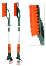 Изображение товара Щетка для снега cо скребком Li-Sa LS203/2 телескопическая поролоновая ручка оранжево-зеленая, 84,5-112,5см