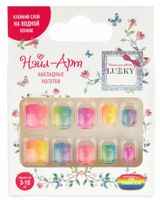 Изображение товара Нэйл-Арт набор Lukky Rainbow Glow 10 накладных ногтей на клеевой основе