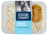 Изображение товара Котлеты рыбные Cook Chart из фарша минтая с рисом отварным и соусом тартар, 220 г