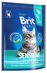 Изображение товара Сухой корм для кошек с чувствительным пищеварением Brit Premium Cat Sensitive ягненок, 800 г