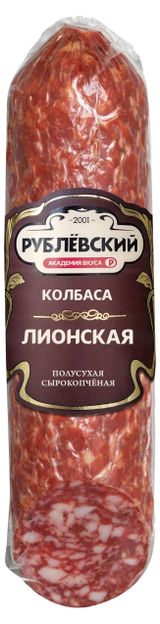 Изображение товара Колбаса сырокопчёная «Рублёвский» Лионская полусухая, 270 г