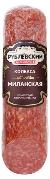 Изображение товара Колбаса сырокопчёная «Рублёвский» Миланская полусухая, 270 г