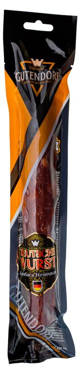 Изображение товара Колбаса мини сырокопченая Gutendorf Premium Dutsche Wurst Немецкая полусухая, ~ 200 г