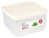 Изображение товара Контейнер Actuel для продуктов квадратный с гибкой крышкой светло-бежевый, 0,7 л