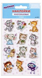 Изображение товара Наклейки гелевые «ЮНЛАНДИЯ» Кошки-мышки, 10х15 см