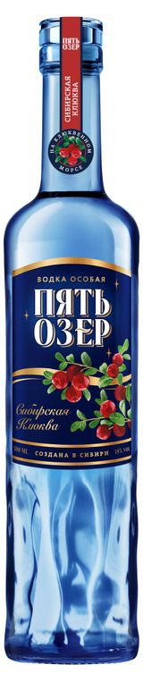 Изображение товара Водка «Пять Озер» Клюква Россия, 0,5 л