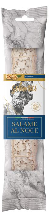 Изображение товара Колбаса сыровяленая Solemici Salame Al Nocе Салями с грецким орехом и белой плесенью полусухая, ~ 600 г