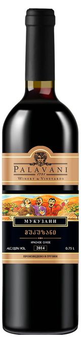 Изображение товара Вино Palavani Мукузани красное сухое Грузия, 0,75 л
