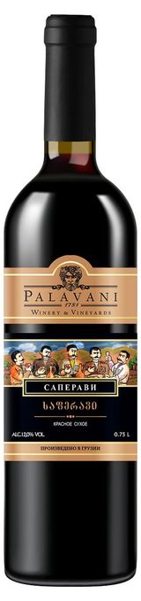 Изображение товара Вино Palavani Саперави красное сухое Грузия, 0,75 л