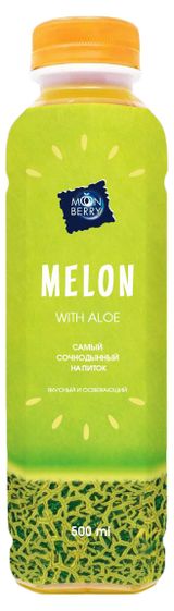 Изображение товара Напиток Moonberry с кусочками алоэ со вкусом дыни негазированный, 500 мл