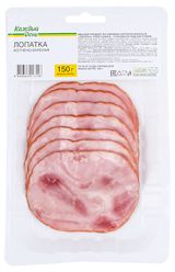 Изображение товара Копченое мясо Лопатка свиная варено-копченая «Каждый день» нарезка, 150 г