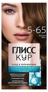 Изображение товара Краска стойкая для волос «Глисс Кур» Уход и увлажнение лесной орех тон 5-65, 135 мл