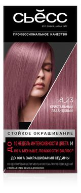 Изображение товара Крем краска стойкая для волос «Сьёсс» Кристальный лавандовый 8-23 профессиональное закрашивание седины, 115 мл