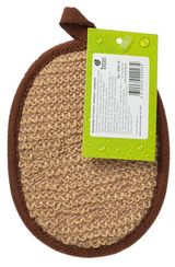 Изображение товара Мочалка из рами «Банные Штучки» овальная с хлопком, 11х16 см