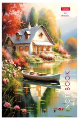Изображение товара Блокнот Hatber Дом у озера на скобе клетка А5, 96 л