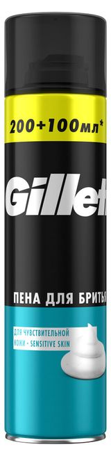 Изображение товара Пена для бритья Gillette Classic мужская для чувствительной кожи, 300 мл