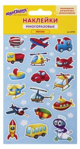 Изображение товара Наклейки зефирные «ЮНЛАНДИЯ» Транспорт, 10х15 см