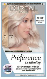 Изображение товара Кислотный тонер L'Oreal Paris Платиновый блонд
