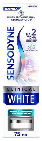 Изображение товара Зубная паста Sensodyne Clinical White Укрепление эмали, 75 мл