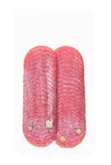 Изображение товара Колбаса сырокопченая полусухая «Снежана» Салями Золотой орех с фундуком нарезка, 100 г